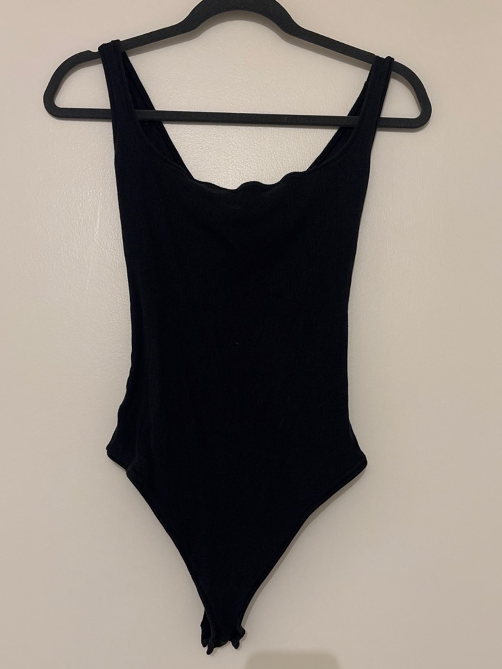 SKIMS Black Scoop Neck Bodysuit